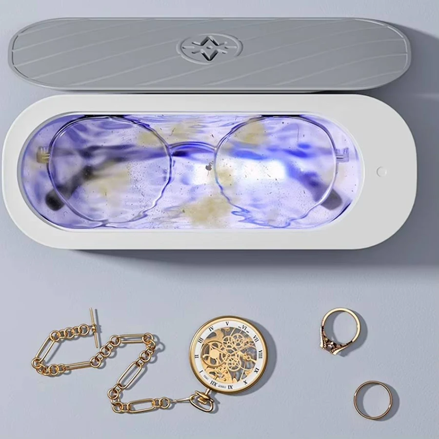 Portable Ultrasonic Cleaner Usb Battery Jewelry Glasses Cleaning