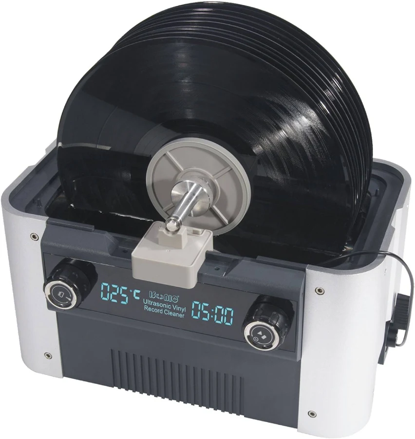 CS6.1-PRO | iSonic Motorized Ultrasonic Vinyl Record Cleaner for 10 Records, with Filter and Spin Drying. Winner of Audiophile's Gear of The Year