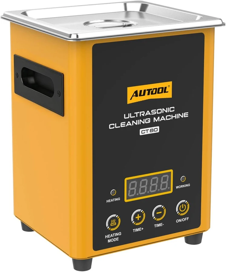 AUTOOL Ultrasonic Cleaner Box Petrol Fuel Nozzles Injector Cleaning Machine 110V Stainless Steel Tank 40khz Ultrasonic Frequency 2000ml Capacity