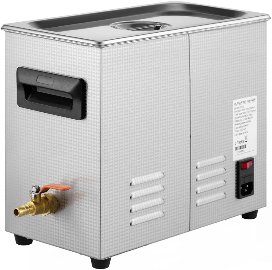 6L Upgraded Ultrasonic Cleaner (400W Heater,180W Ultrasonic) Professional Digital Lab Ultrasonic Parts Cleaner with Heater Timer for Jewelry Glasses 