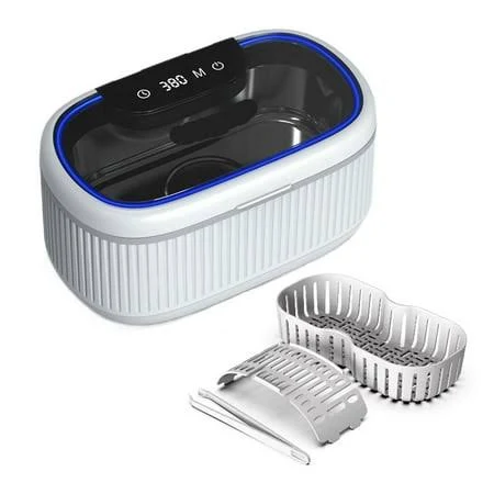 45khz 360 Deep Cleaning Machine Touch Operation Multi-Function Ultrasonic Jewelry Cleaner, Women's, Size: One size, Blue