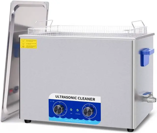 Mechanical Ultrasonic Cleaner 37L Sonic Cleaner with Heater and Basket for Metal Parts,Carburetor,Fuel Injector,Brass,Auto Parts,Engine Parts,Motor 