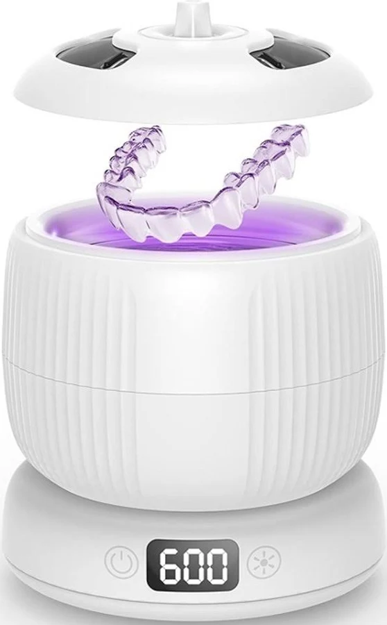 Upgraded Ultrasonic Retainer Cleaner Machine For Night Guards, Braces, Aligner - New