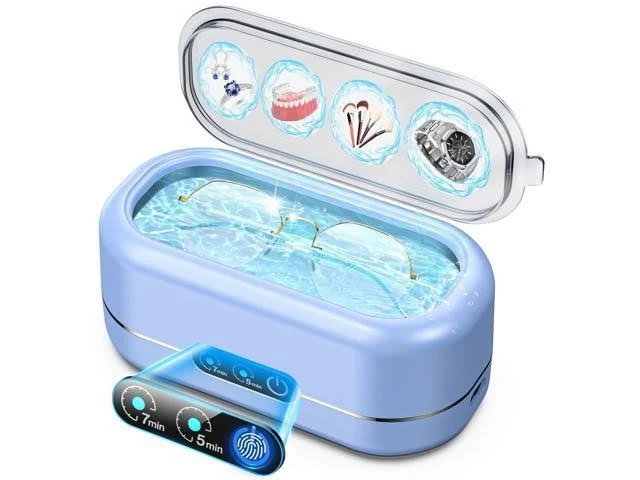 Professional Ultrasonic Jewelry Cleaner with Digital Timer,50KHz Ultrasonic Cleaner Machine with 304 Stainless Steel for Jewelry,Eyeglasses, Rings, Co