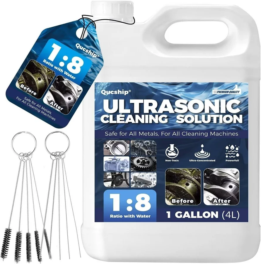 Qucship Makes 9 Gallons Concentrated Ultrasonic Cleaner Solution -