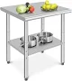 GarveeLife Heavy-Duty Stainless Steel Adjustable Undershelf Work Table PREP-MM120