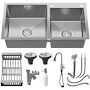 32" Single Bowl Drop-In Kitchen Sink
