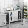Ktaxon 39" x 19" Stainless Steel Table with Cabinet for Prep & Work