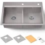 KOHLER Task Smart Divide Workstation Kitchen Sink K-80085-2PC-NA