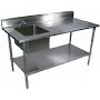 John Boos EPT6R5-3072GSK-L 72" Work Table with Prep Sink