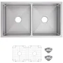 Glacier Bay Tight Radius 36 in. 50/50 Double Bowl Kitchen Sink