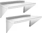 Chingoo Stainless Steel Shelf 12" x 24" 2 Pack 250 Lb Wall Mounted Kitchen And
