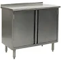 Eagle Group UCBH3096SE 96 Inch Cabinet Base with Hinged Doors Stainless Steel | Commercial Restaurant Supply