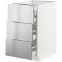 IKEA SEKTION / MAXIMERA base cabinet with 3 fronts/4 drawers