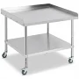 Heavy-Duty Stainless Steel Table On Wheels Commercial Cart