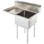 Bolton Tools 36 1/2" 18-ga SS304 One Compartment Commercial Sink