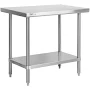 Regency 24" x 36" 16-Gauge 304 Stainless Steel Commercial Work Table with Undershelf