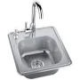 Sunstone 17 in. 304 Stainless Steel Single Sink with Cold and Hot Water Faucet