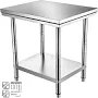 VEVOR Stainless Steel Prep Table 24 x 30 x 31 Inch 700 lbs Load Capacity