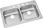 Elkay ge233221 Dayton 33x22 Stainless Steel Double Bowl Drop-in Kitchen Sink