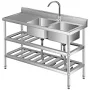 47"x18"x32" Stainless Steel Commercial Sink