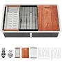 Lordear 30-in x 19-in Undermount Low Divide Workstation Kitchen Sink