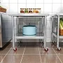 Uforic 30 inch x 24 inch Stainless Steel Work Table with Wheels for Home, Kitchen, Restaurant, Garage, Warehouse, and Outdoor