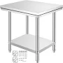 VEVOR 24 x 36 x 32 in. Stainless Steel Prep Work Table