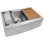 Ruvati 27-inch Apron-front Workstation Farmhouse Kitchen Sink Single Bowl rvh9050