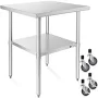 Kutler 24 x 24 Inches Stainless Steel Prep and Work Table