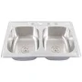 Tuscany Kenric Dual Mount 33" Stainless Steel 4-Hole Double Bowl Kitchen Sink