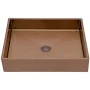 19 inchx15 inch Rectangular Rose Gold Stainless Steel Bathroom Sink with Pop Up Drain