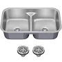 KRAUS Premier 32-Inch 16 Gauge Undermount 50/50 Double Bowl Kitchen Sink KBU32