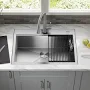 Moen Stainless Steel Drop - In/Top Mount Bathroom Sinks Stainless Steel Single Bowl Drop-In Kitchen Sink With Faucet - 18"x28"/30"/32" Silver 28 30 32