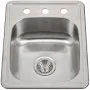 Houzer ADA Compliant Drop-In Top Mount 3-Hole Deep Large Bar & Prep Sink