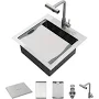 Lordear 21in Workstation Single Bowl Outdoor Sink