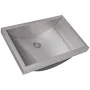 Ruvati 20 x 14 inch Stainless Steel Rectangular Bathroom Sink Semi-Recessed rvh6211