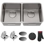 Kraus Dex Series 33-inch Undermount Double Bowl Kitchen Sink KD1UD33B