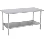Prepline PWTS-1872 18"D x 72"L Stainless Steel Worktable with Undershelf