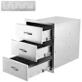 Stainless Steel 3-Drawer Vertical Style Cabinet