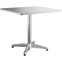 Lancaster Table & Seating 31 1/2" x 31 1/2" Chrome Square Outdoor Standard Height Table