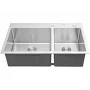 eModernDecor 36-in x 22-in Stainless Steel Drop-In Kitchen Sink