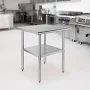 GRIDMANN 30 x 30 Inch NSF Stainless Steel Prep and Work Table