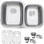 Ruvati Parmi 32" Undermount Double Bowl Kitchen Sink RVM4310