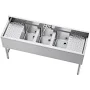VEVOR 3 Compartment Sink 10" x 14" x 10" Bowl