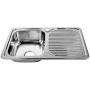 Naiture Drop-In Kitchen Sink, Rectangular Single Bowl Top Mount Sink, 21-Gauge 304 Stainless Steel, 32"l Drainboard and Single Faucet Hole