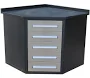 3ft- 5Drawers Stainless Steel Corner Cabinet