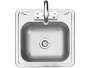 SummerSet 15x15" Stainless Steel Drop-In Sink with Hot/Cold Faucet