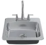 Tuscany Kalkaska Top Mount 25" Stainless Steel 3-Hole Single Bowl Kitchen Sink