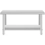 48 - inch by 24 Stainless Steel Commercial Kitchen Work Table with Under Shelf